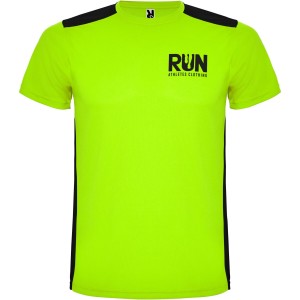 Detroit rvid ujj uniszex sportpl, lime, solid black (T-shirt, pl, kevertszlas, mszlas)