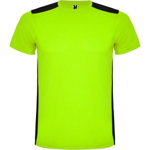 Detroit rvid ujj uniszex sportpl, lime, solid black (T-shirt, pl, kevertszlas, mszlas)