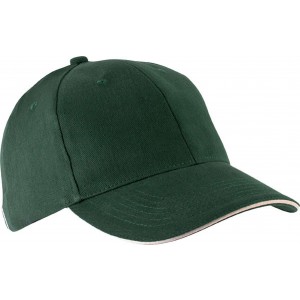 Kup Orlando 6 paneles sapka, Forest Green/Beige