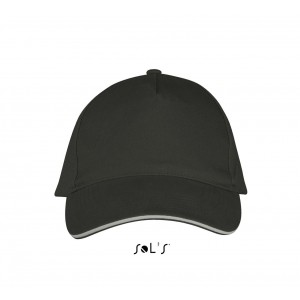 Sols Long Beach 5 paneles sapka, Dark Grey/Light Grey