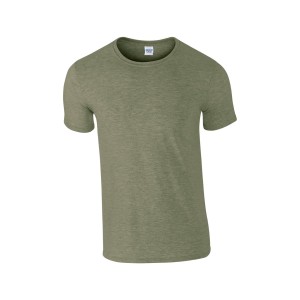 Gildan SoftStyle frfi pl, Heather Military Green (T-shirt, pl, kevertszlas, mszlas)